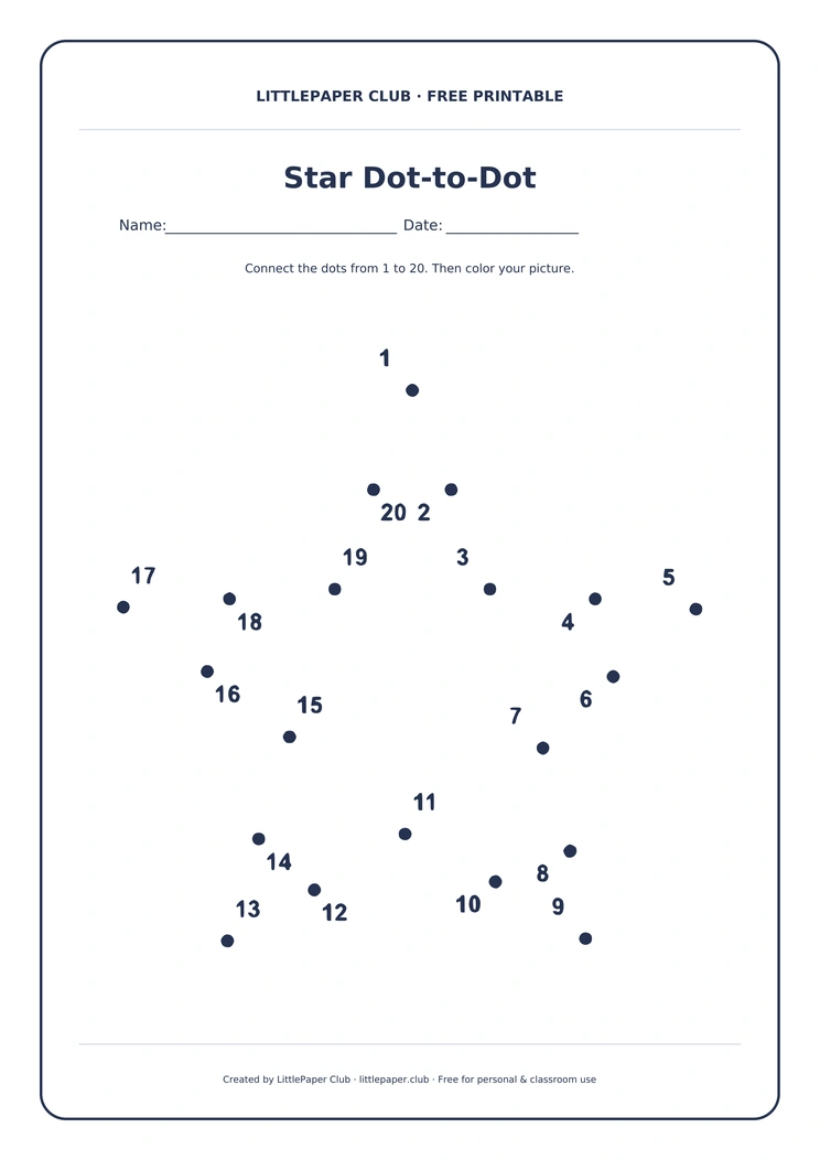 Star Dot-to-Dot