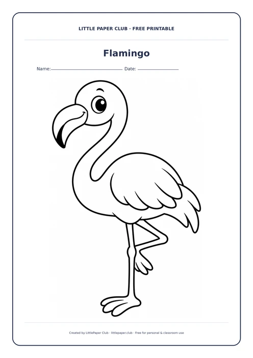 Flamingo Coloring Page
