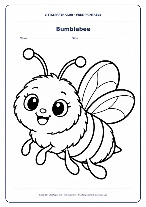 Bumblebee Coloring Page