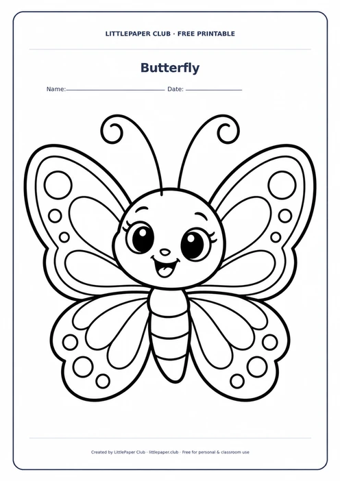 Butterfly Coloring Page