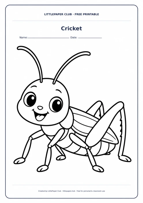 Cricket Coloring Page