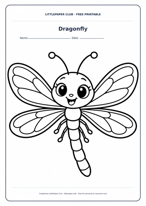 Dragonfly Coloring Page