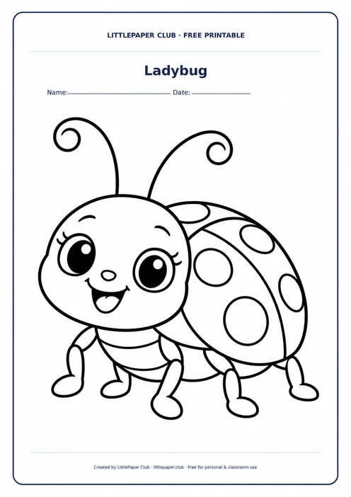Ladybug Coloring Page