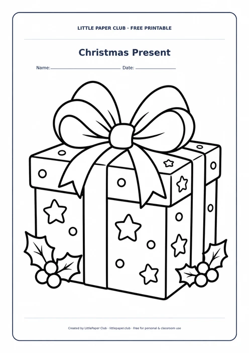 Present Coloring Page