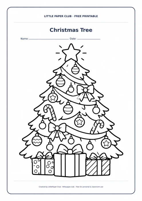 Tree Coloring Page