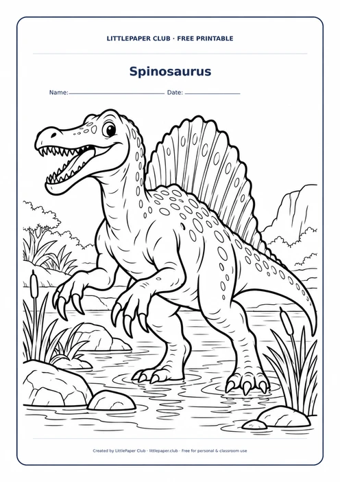Spinosaurus Coloring Page