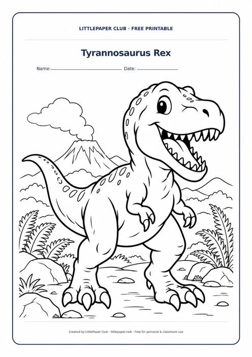 Tyrannosaurus Rex Coloring Page