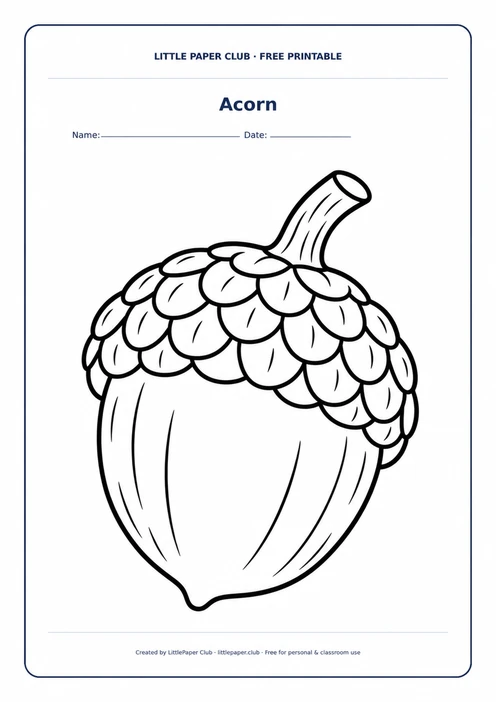 Acorn Coloring Page