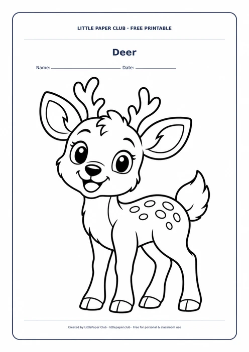 Deer Coloring Page