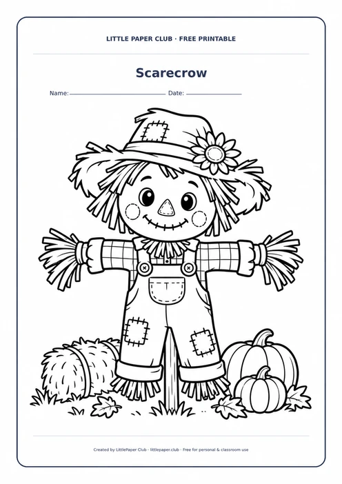 Scarecrow Coloring Page