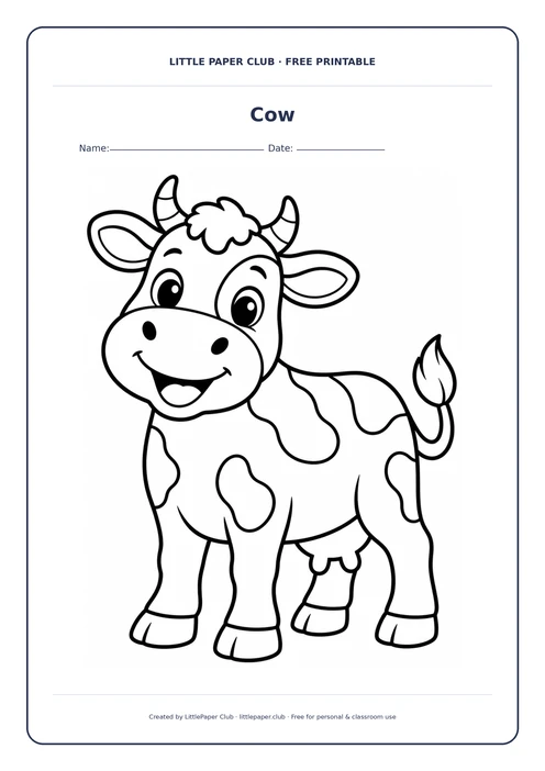 Cow Coloring Page