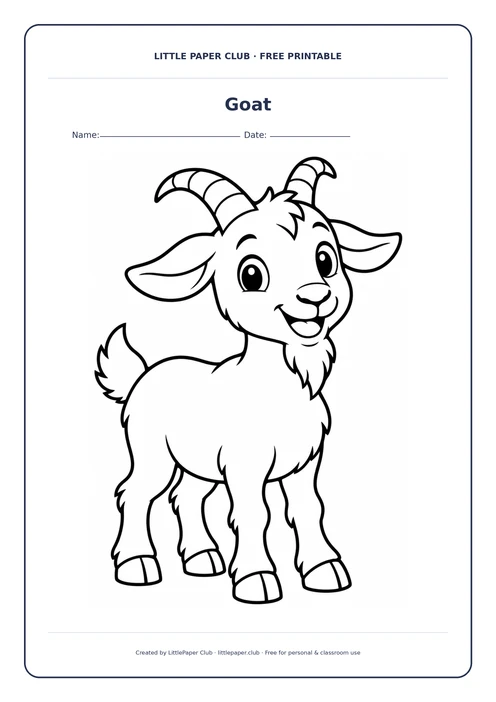 Goat Coloring Page