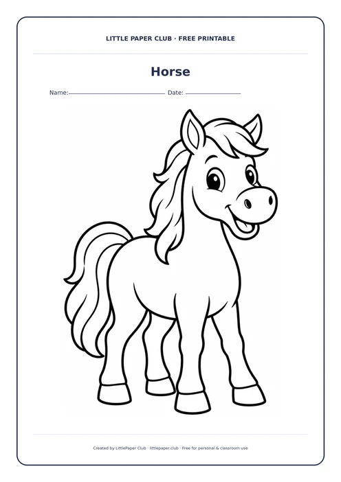 Horse Coloring Page
