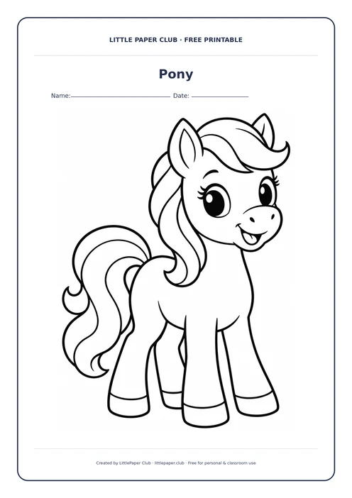 Pony Coloring Page