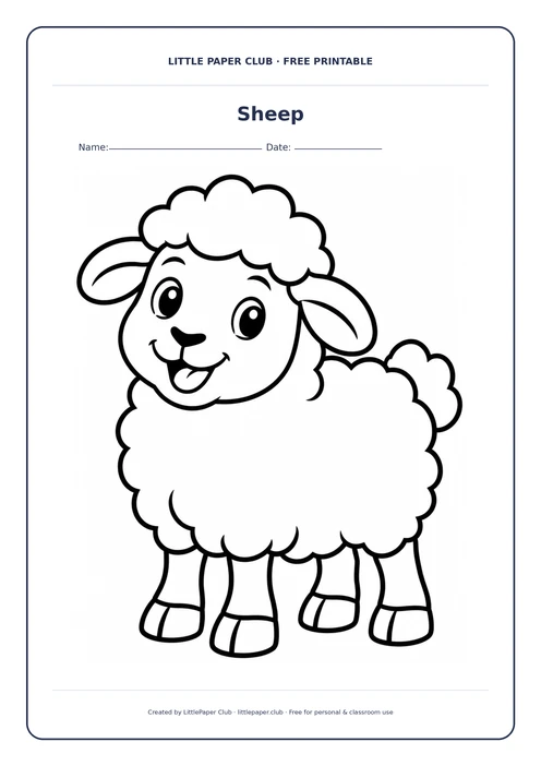 Sheep Coloring Page