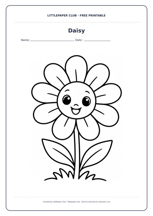 Daisy Coloring Page