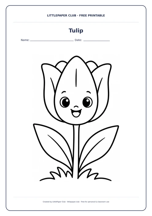 Tulip Coloring Page