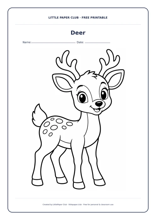 Deer Coloring Page