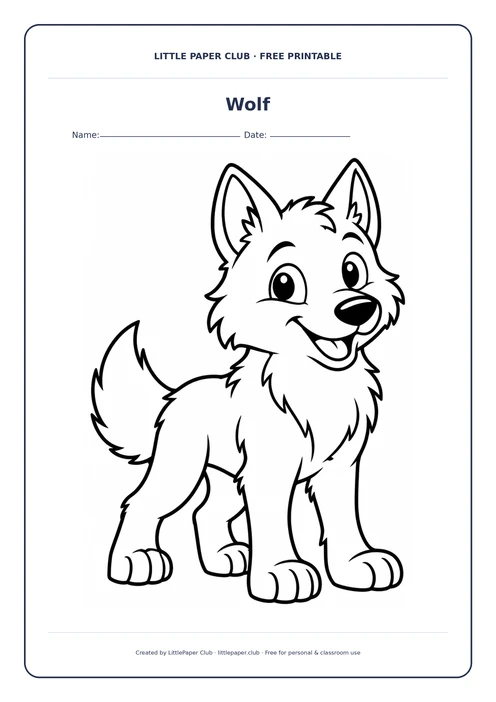 Wolf Coloring Page