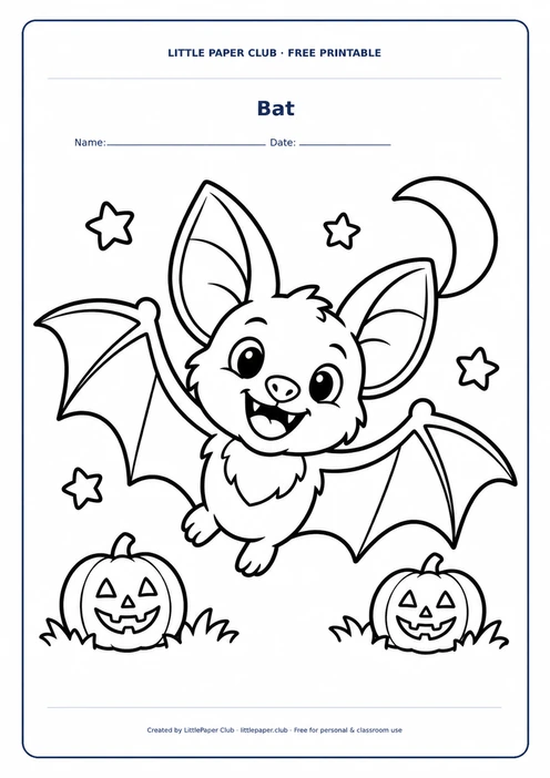 Bat Coloring Page