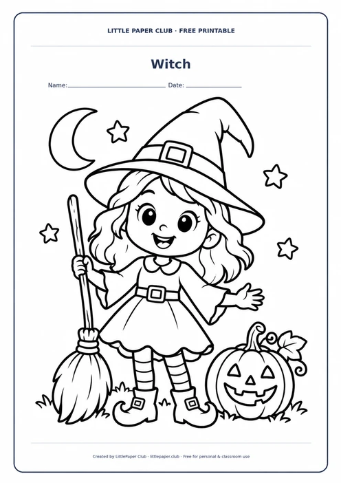 Witch Coloring Page