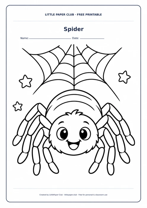 Spider Coloring Page