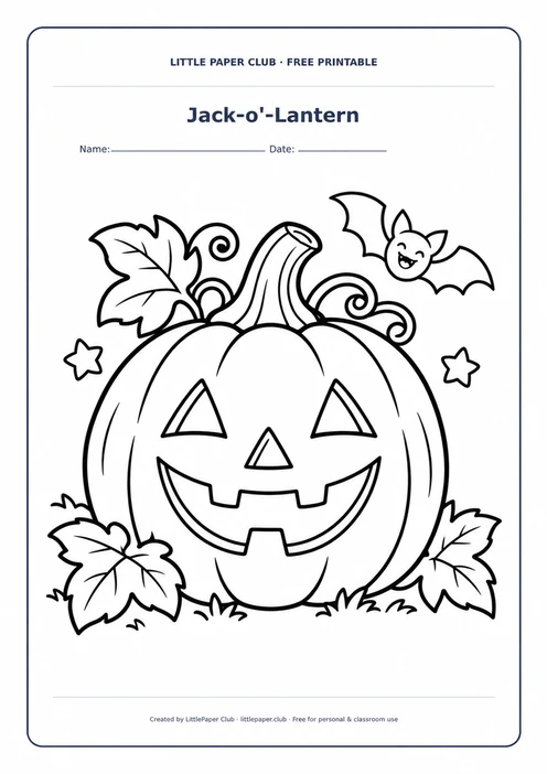 Jack-o'-Lantern Coloring Page