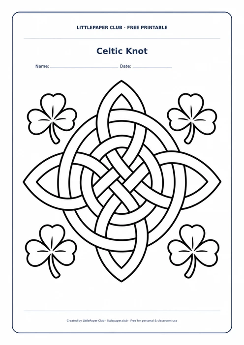 Celtic Knot Coloring Page
