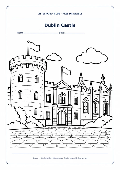 Dublin Castle Coloring Page