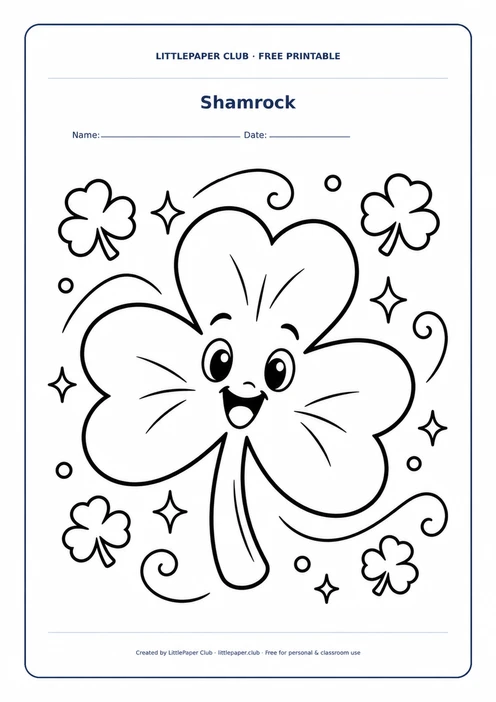 Shamrock Coloring Page