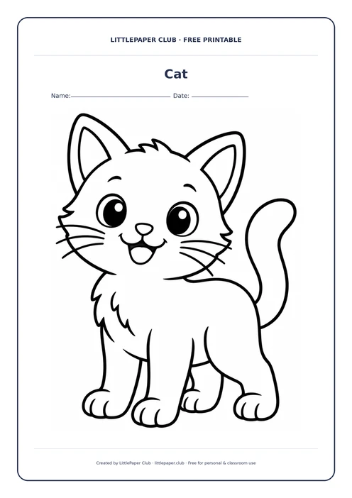 Cat Coloring Page