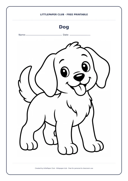 Dog Coloring Page