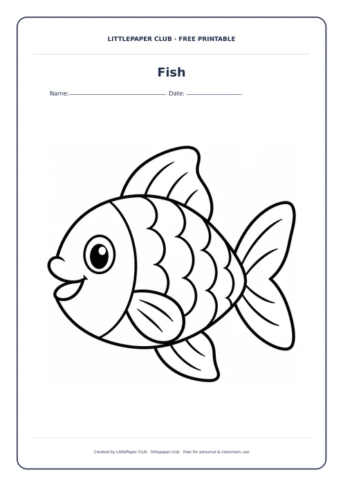 Fish Coloring Page