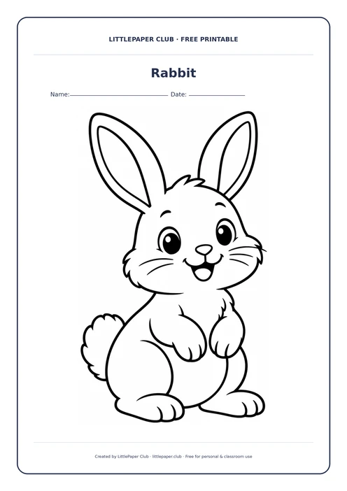 Rabbit Coloring Page