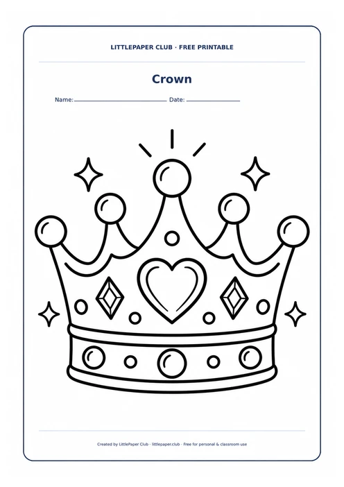 Crown Coloring Page