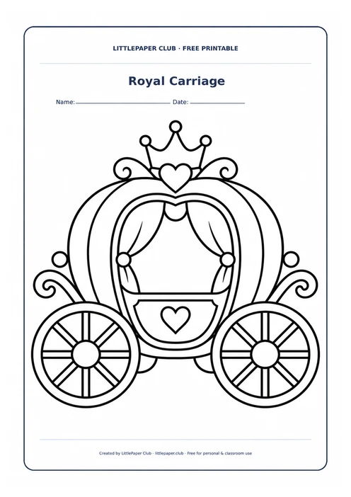Royal Carriage Coloring Page