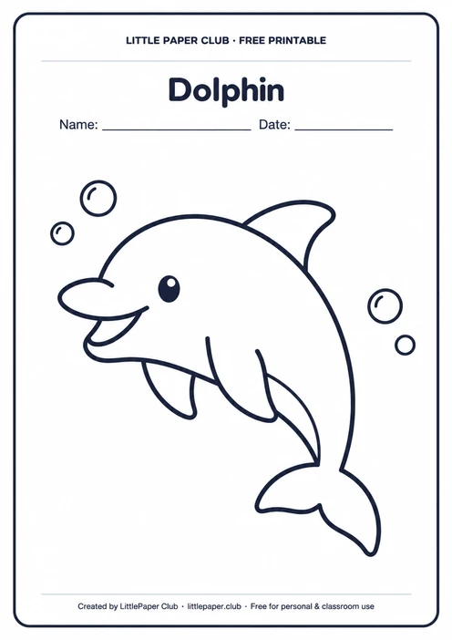 Dolphin Coloring Page