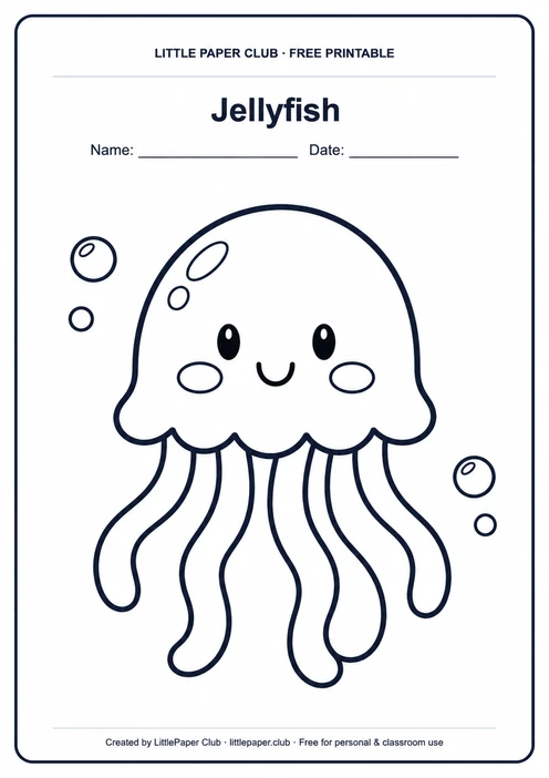Jellyfish Coloring Page