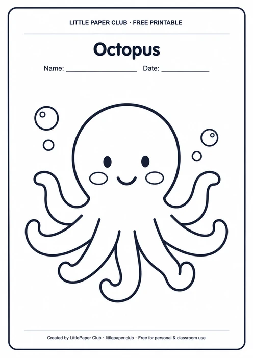 Octopus Coloring Page
