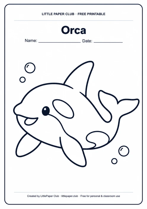 Orca Coloring Page