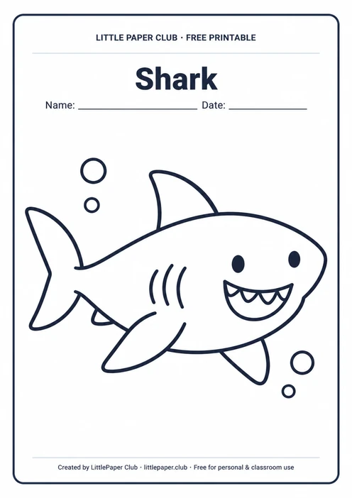 Shark Coloring Page