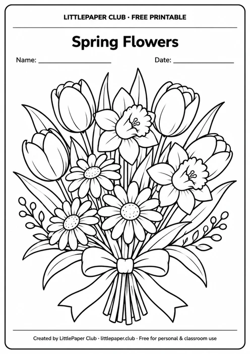 Bouquet Coloring Page