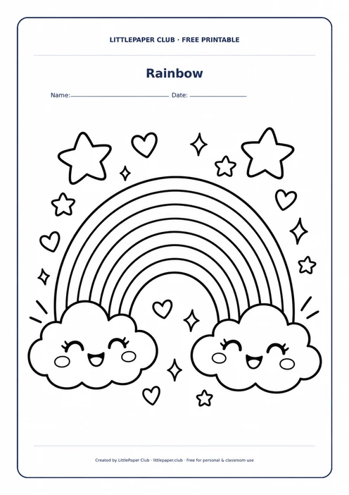 Rainbow Coloring Page