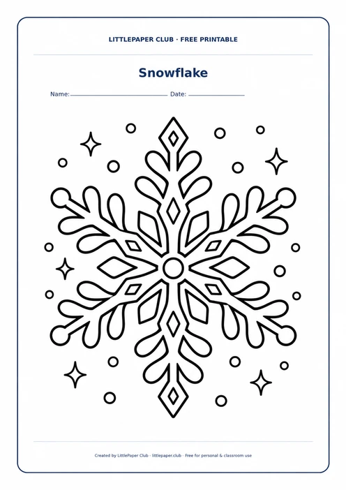 Snowflake Coloring Page