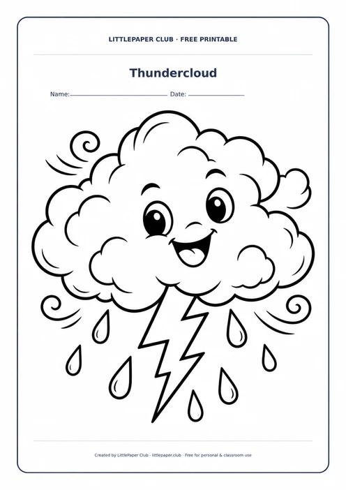 Thundercloud Coloring Page