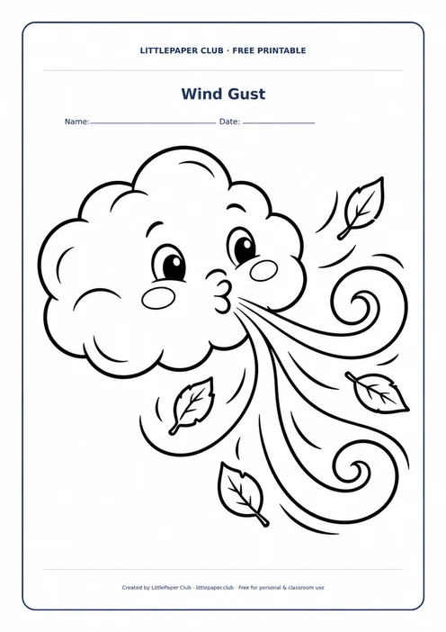 Wind Gust Coloring Page