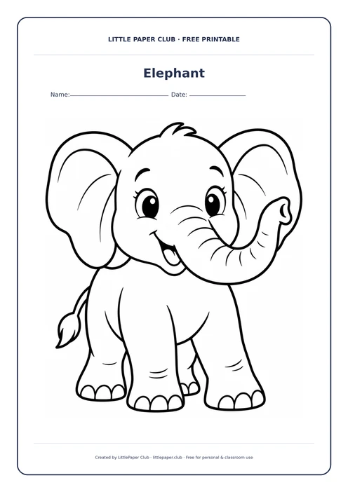 Elephant Coloring Page