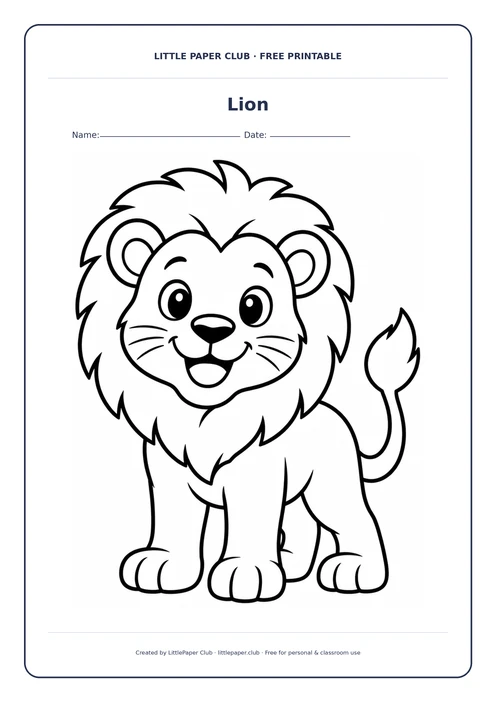 Lion Coloring Page