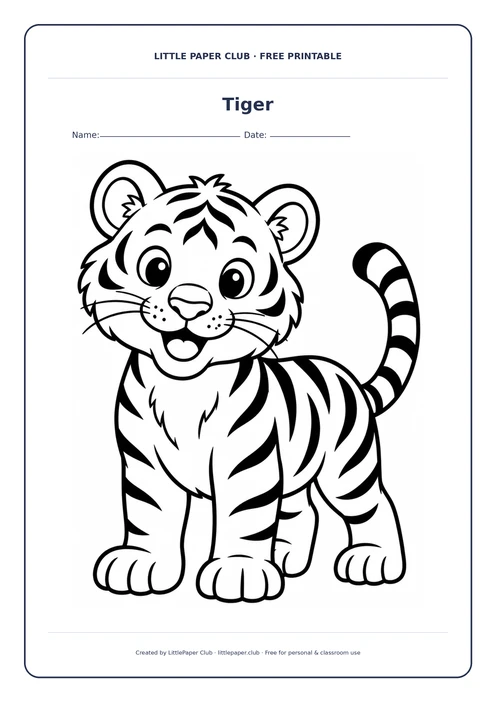 Tiger Coloring Page