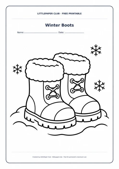 Boots Coloring Page